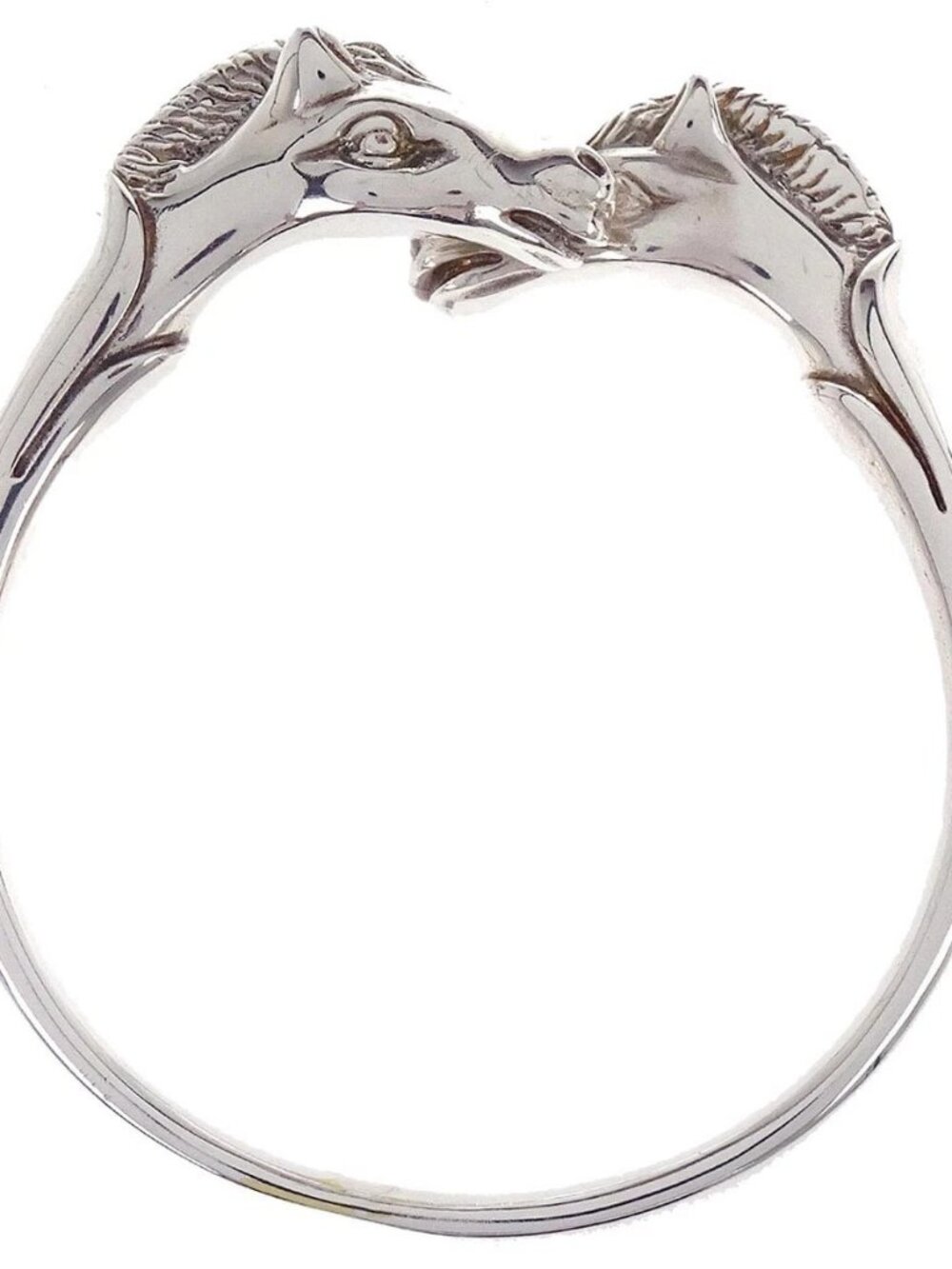 Hermes Cheval Horse Bracelet Bangle Silver